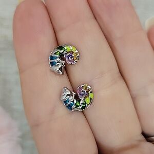 CHAMELEON LIZARD STUD EARRINGS
